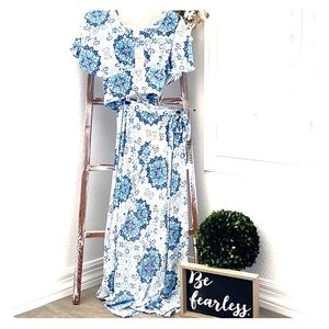 2 Piece Boho American Rag Wrap Skirt and Top